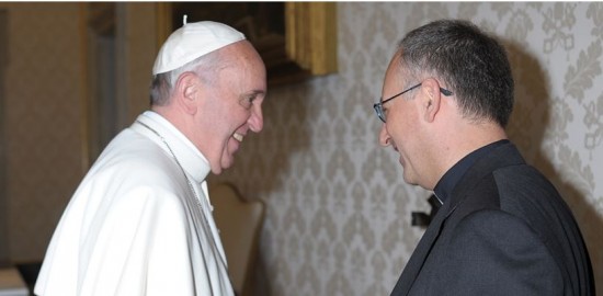 Papa Francisco e o editor Antonio Spadaro.