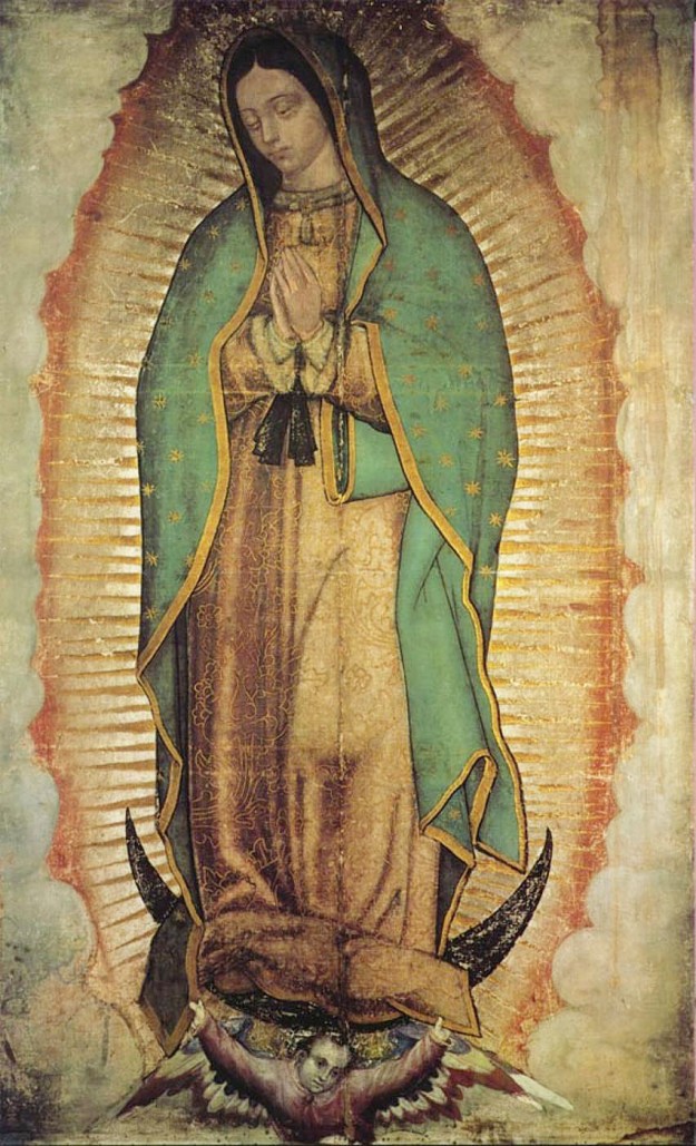 Estampa da Virgem de Guadalupe. 