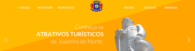 Prefeitura de Juazeiro alega estado laico e traz em destaque imagem religiosa.