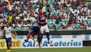 Fortaleza jogou bem, mas não conseguiu a vitória na Fonte Nova. Foto: Margarida Neide