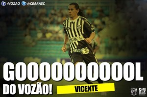 Vicente já marcou 4 gols na temporada (Foto: Cearasc.com/Divulgação)