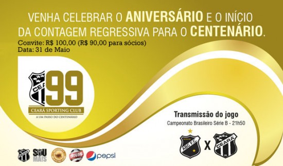 #Ceará99Anos: Ponta pé para o centenário (Imagem: Cearasc;com/Divulgação)