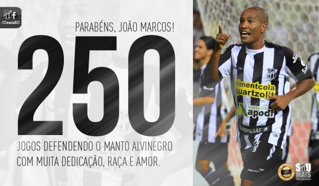 João Marcos já é parte da história do Vozão. (Foto/Imagem: Cearasc.com/Divulgação)