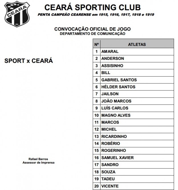 Sport x Ceará
