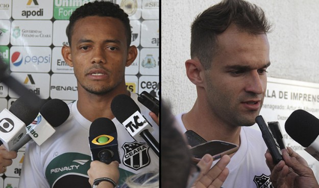 Ernandes (esq) e Thiago Carvalho (dir) chegam para o vozão (Christian Alekson/CearaSC.com)