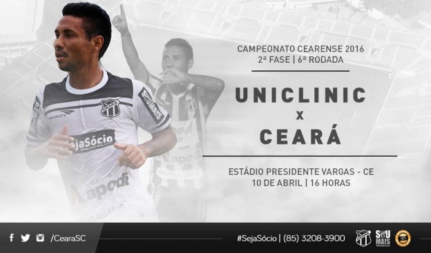 Uniclinic x Ceará – Dependendo de outros (Imagem: CearaSC.com/Divulgação)