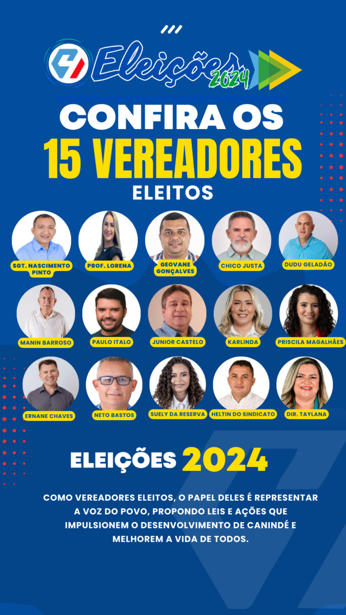 Eleições 2024 em Canindé: Veja Quem São os 15 Vereadores Eleitos e Como ...
