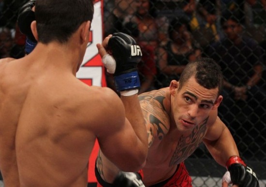 Para entrara na casa do TUF Brasil, o argentino nocauteou Thiago “Bel” Silva. Foto: UFC/Divulgação