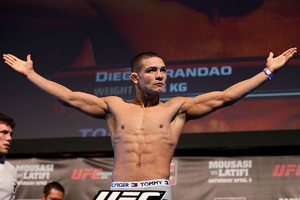 Diego Brandão vai em busca da 3ª vitória seguida. Foto: UFC/Divulgação