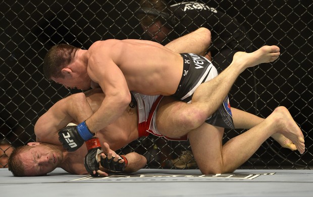 Caio vem de vitória sobre Nick Ring, no UFC Austrália. Foto: UFC/Divulgação