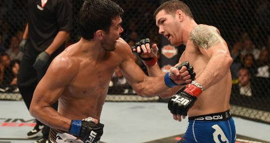 Lyoto e Weidman fizeram uma lutaça. Foto: UFC/Divulgação