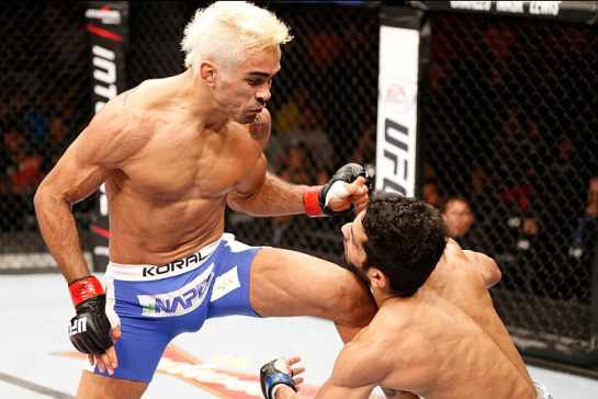 Na último luta de Pepey pelo UFC, em Natal, ele nocauteou Noad Lahat | UFC/Divulgação