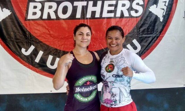 Os treinos entre Bethe e Rosy estão sendo realizados na sede da Pitbull Brothers, em Natal. Foto: Arquivo Pessoal