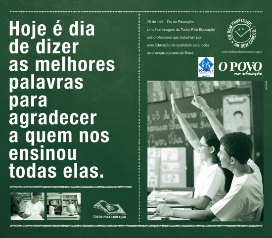 O POVO na Educação, programa de jornal e educação do Jornal O POVO, lembra o dia 28 de Abril e trabalha para que uma educação de qualidade seja um direito de todos.