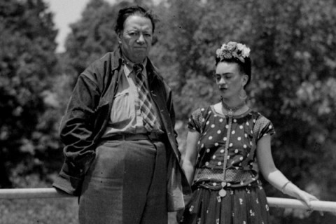 Fotografia de Diego Rivera e Frida Kahlo