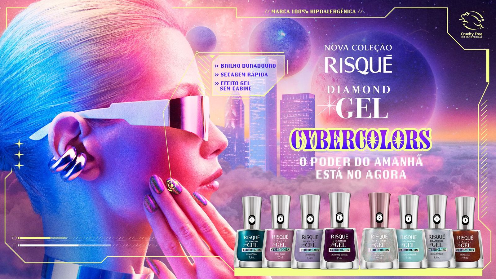 Coty expande portfólio de Risqué Diamond Gel com coleção retrofuturista ...