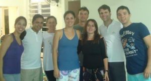 Fisioterapeutas João Neto, Fátima, Viviane, Klaus, profesora Márcia, Meudo e João Filho.
