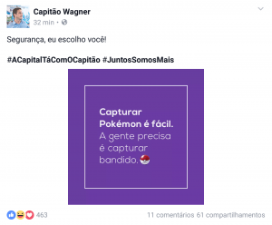 Capitão Wagner fez afirmação no Facebook