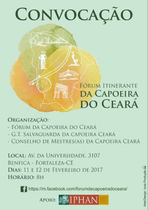O Fórum Itinerante da Capoeira do Ceará ocorre nos dias 11 e 12 de fevereiro. (Divulgação)